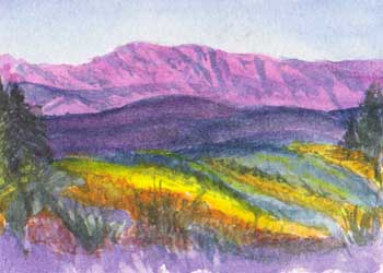 "Sunny Morning" by John L. R. Edgar, Hubertus WI - Watercolor - SOLD